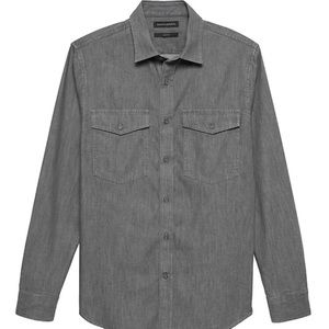 Banana Republic slim fit chambray utility shirt